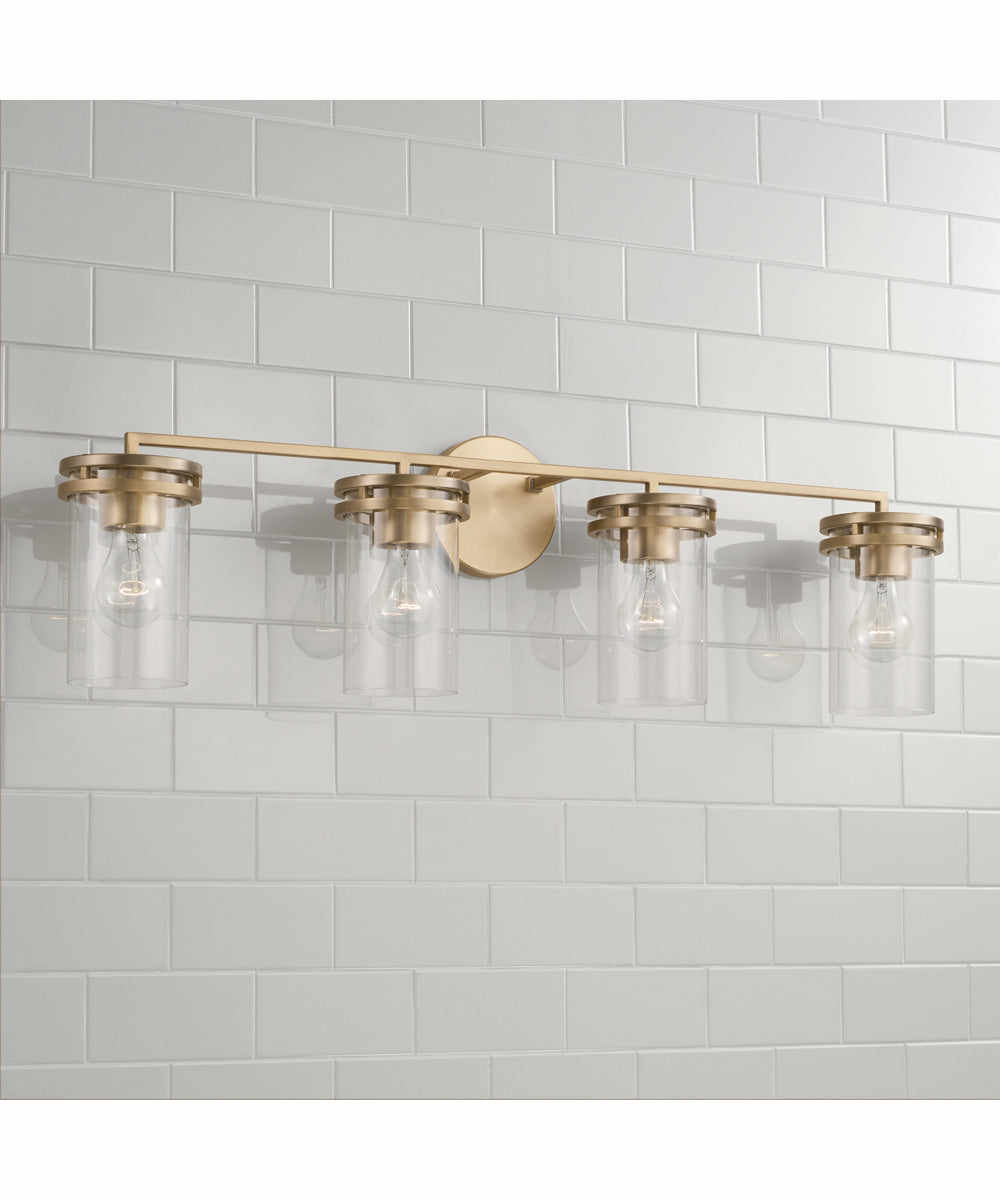 Fuller 4-Light Vanity Aged Brass