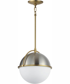 Duke 12 inch Single Pendant Satin Nickel / Satin Brass