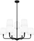 Gallagher 9-light Chandelier Matte Black
