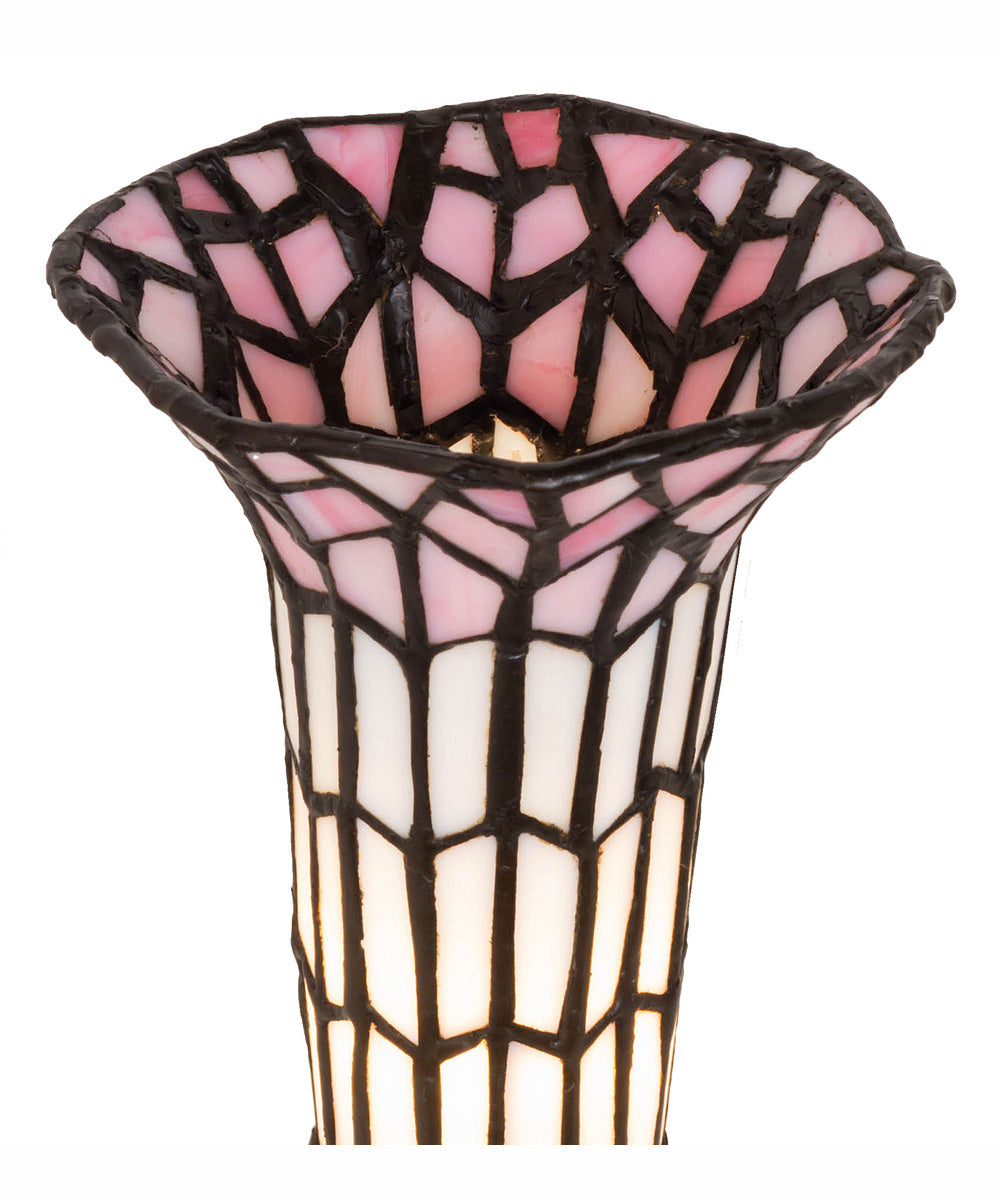 8" High Stained Glass Pond Lily Victorian Accent Lamp