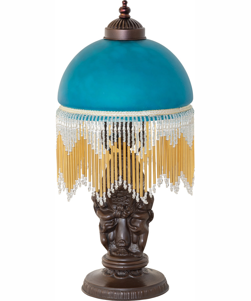 17" High Roussillon Cherub With Lantern Mini Lamp