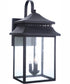 Crossbend 3-Light Outdoor Wall Lantern Matte Black