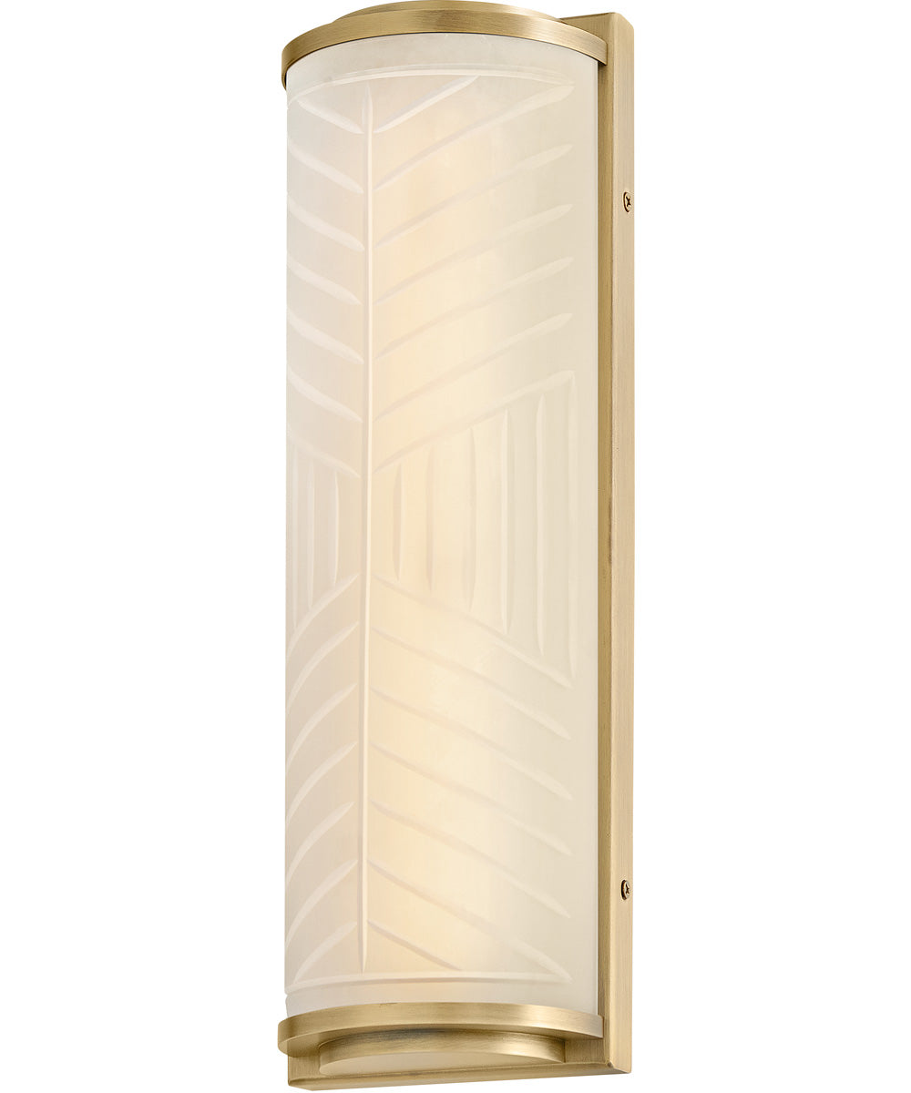 Devon LED-Light Medium Bath Sconce in Lacquered Brass