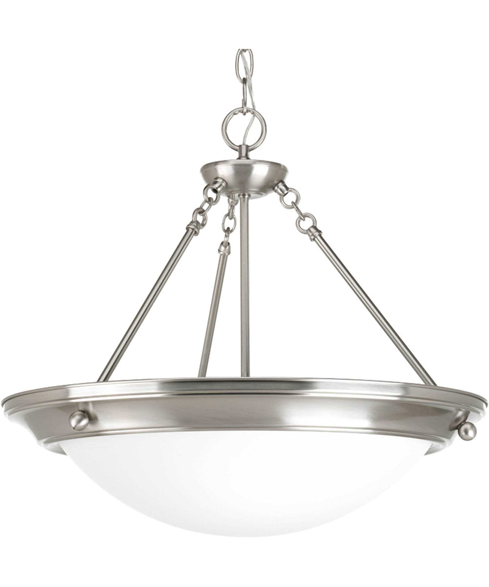Eclipse 3-Light 19-3/8" Pendant Brushed Nickel