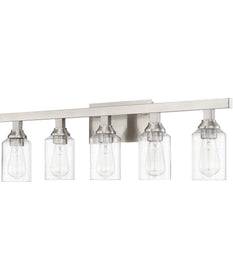 Chicago 5-Light Bath Vanity Light Brushed Polished Nickel