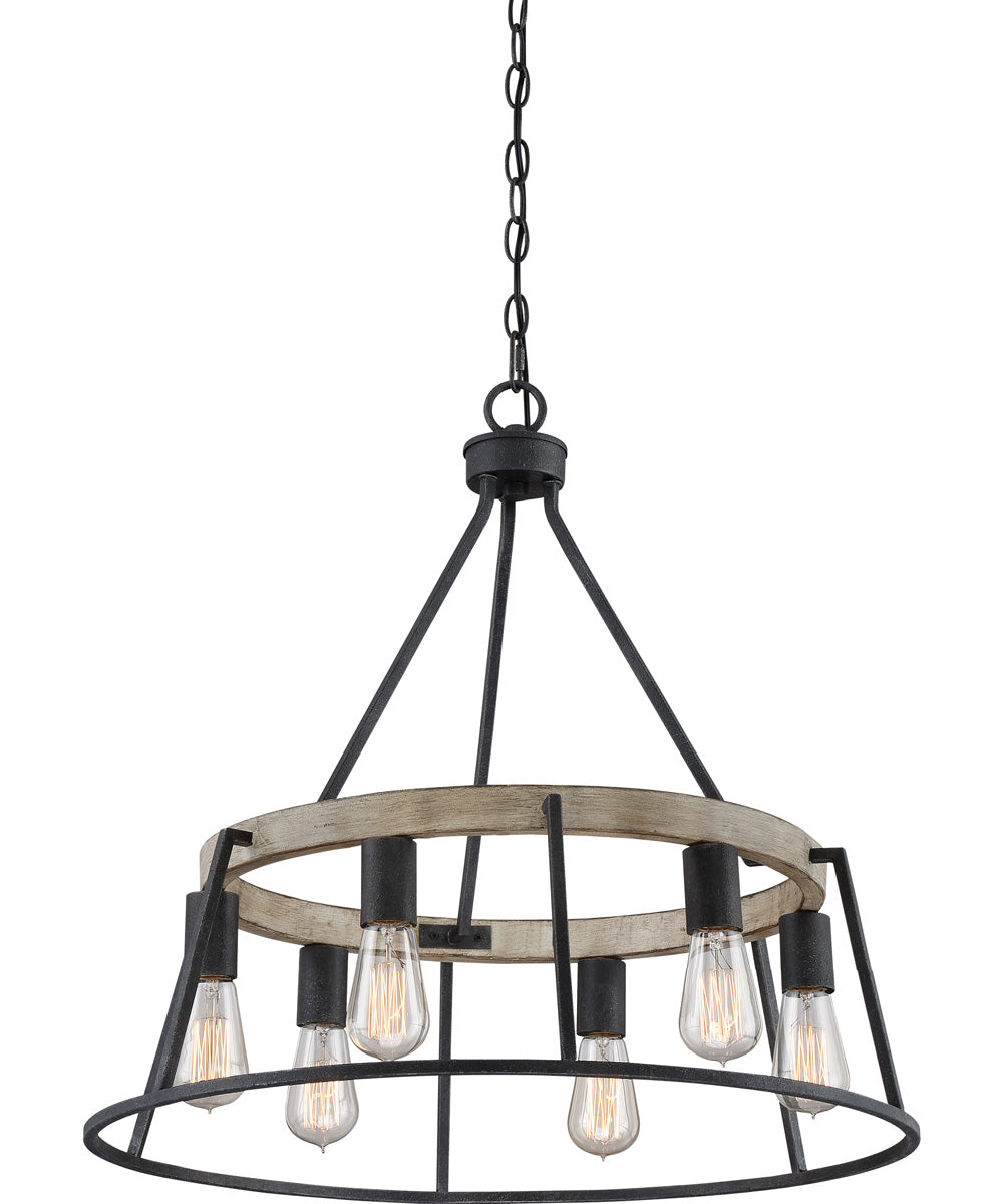 Brockton 6-light Chandelier Grey Ash