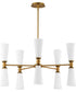Krevat 10-Light Chandelier Black / Natural Aged Brass