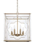 8-Light Foyer In Aged Brass