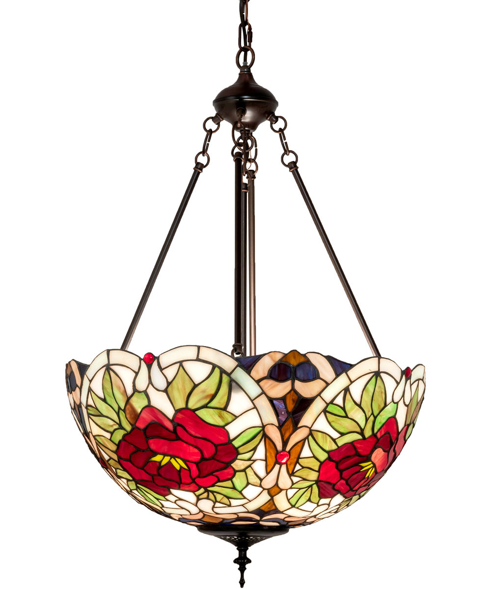 20" Wide Renaissance Rose Inverted Pendant