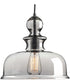 Staunton 1-Light Smoke Glass Global Pendant Light Graphite