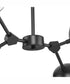 Haas 4-Light Mid-Century Modern Chandelier Matte Black