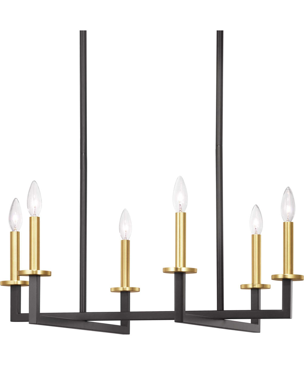 Blakely 6-Light Modern Chandelier Light Graphite