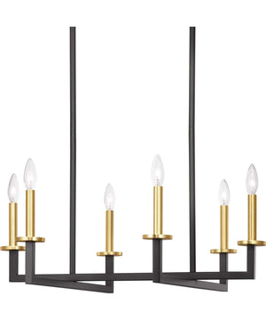 Blakely 6-Light Modern Chandelier Light Graphite