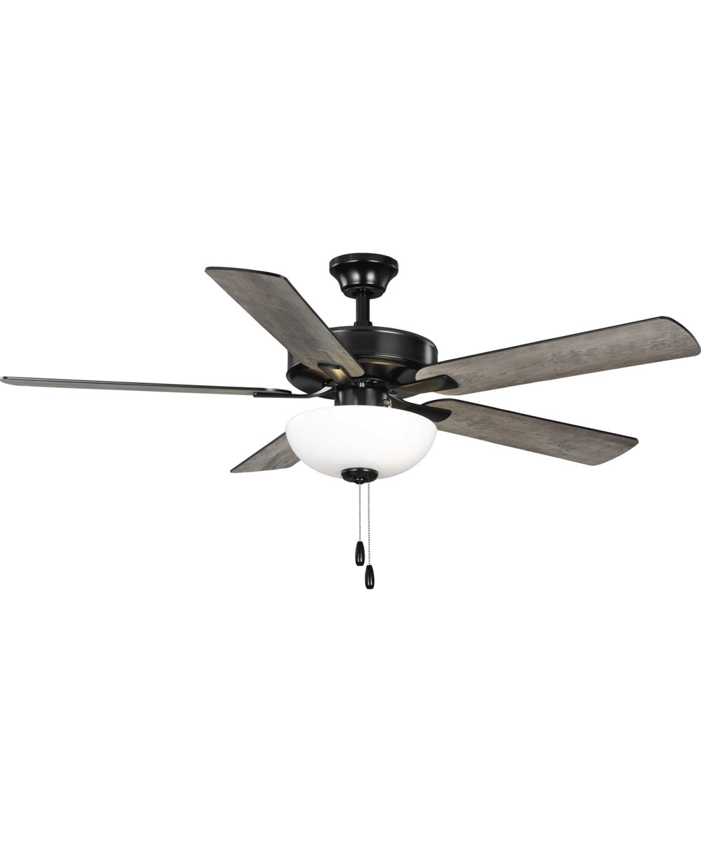 AirPro 52 in. 5-Blade Transitional Ceiling Fan with Light Matte Black