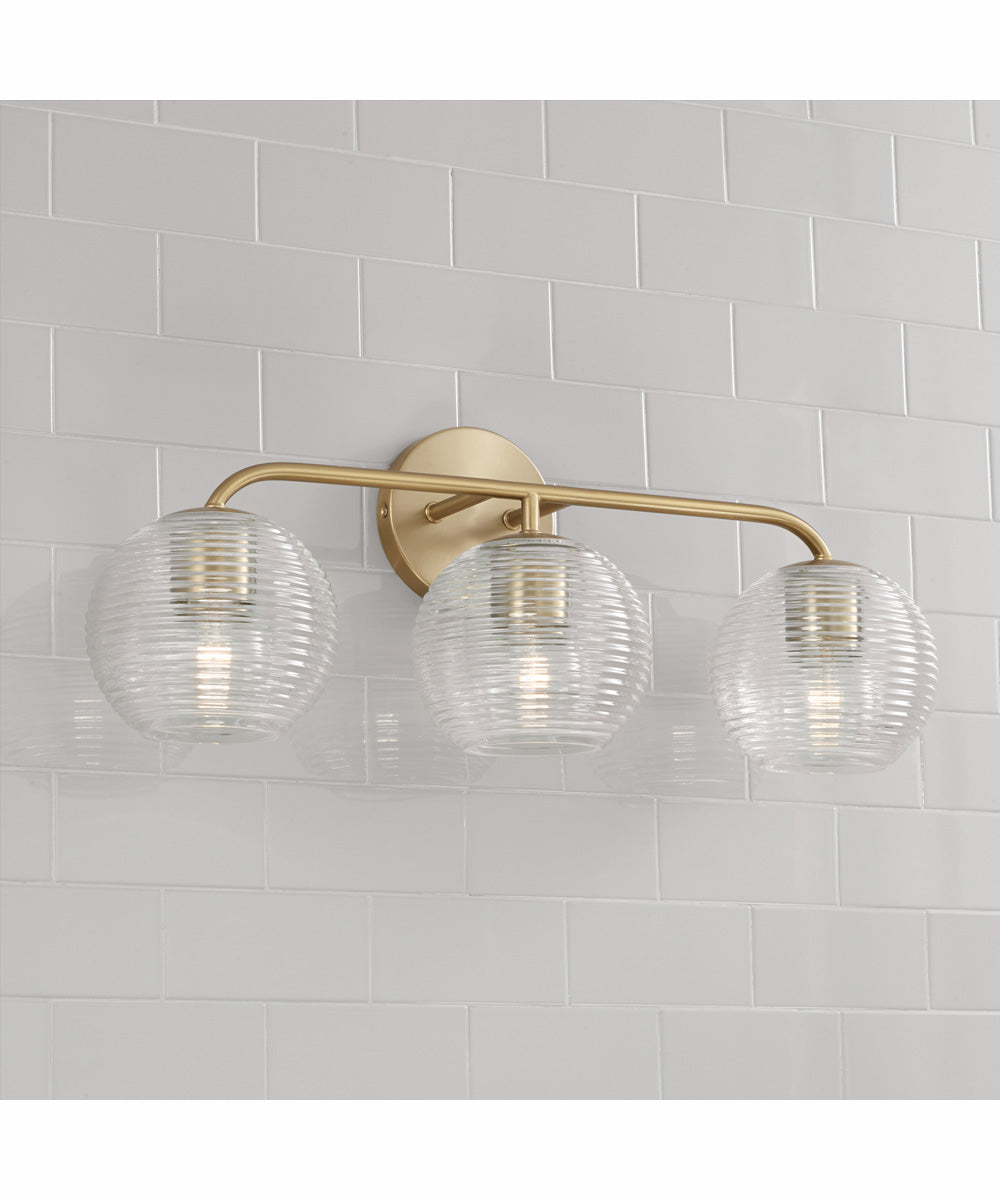 Dolan 3-Light Vanity Matte Brass