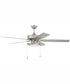 60" Outdoor Super Pro 119 1-Light Indoor/Outdoor Ceiling Fan Painted Nickel