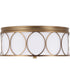 Rylann 3-Light Flush Mount Aged Brass