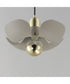 Poppy 12 inch Pendant Silver Gold / Satin Brass