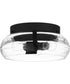 Lucy Medium 3-light Flush Mount Matte Black