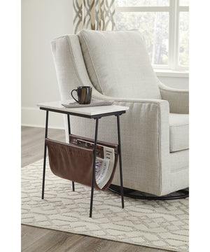 24"H Etanbury Accent Table Brown/Black/White