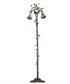 58" High Stained Glass Pond Lily 3 Light Floor Lamp
