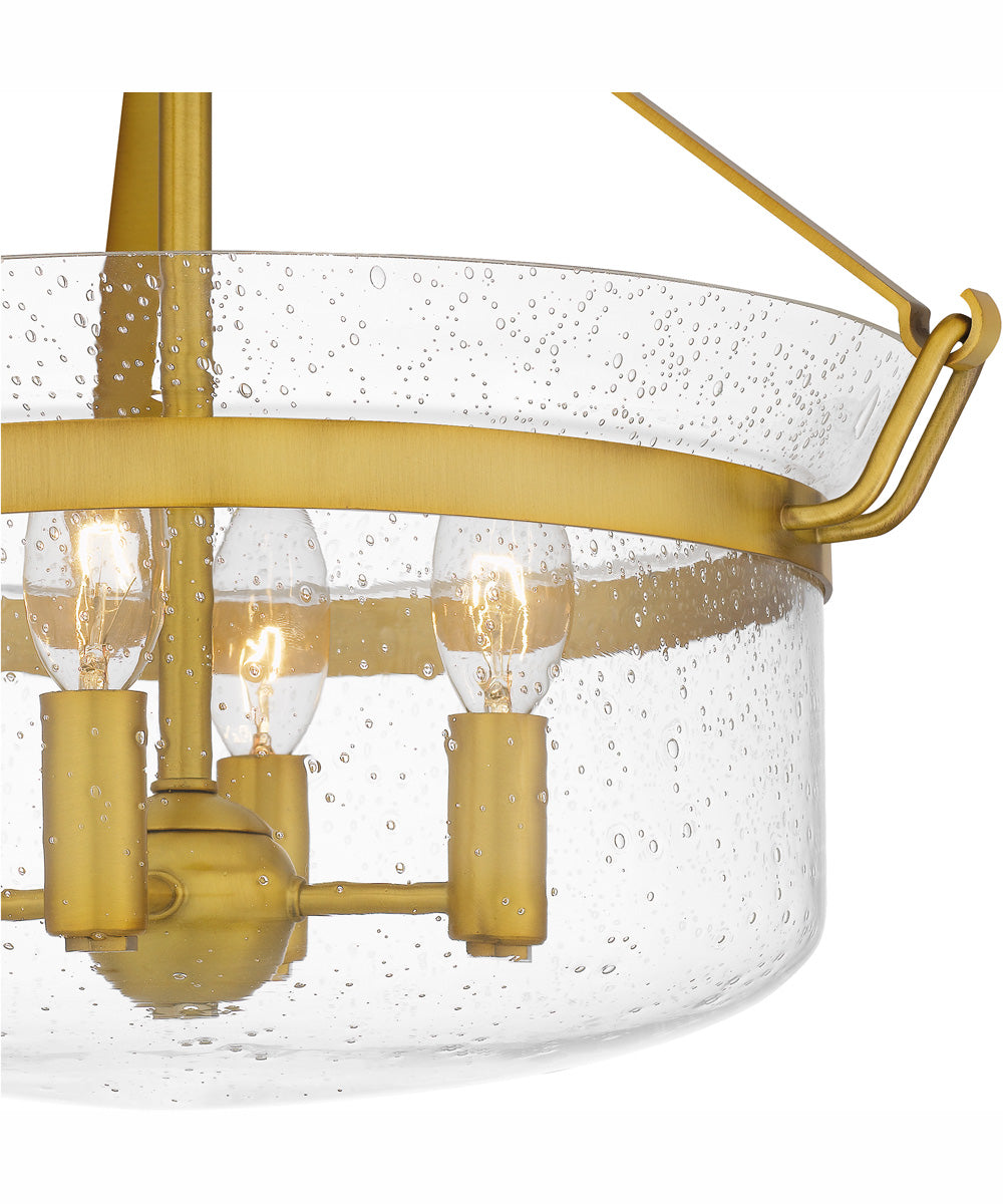 Quoizel Semi-Flush Mount Medium 4-light Semi Flush Mount Aged Brass