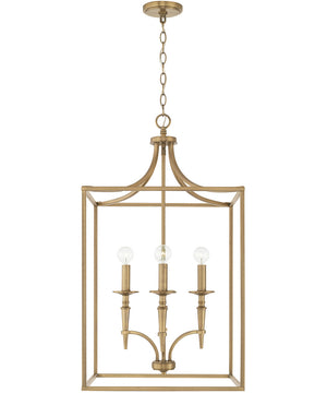 Abbie 4-Light Foyer Aged Brass