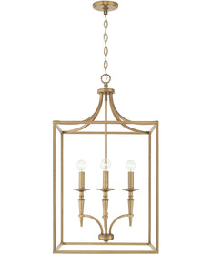 Abbie 4-Light Foyer Aged Brass