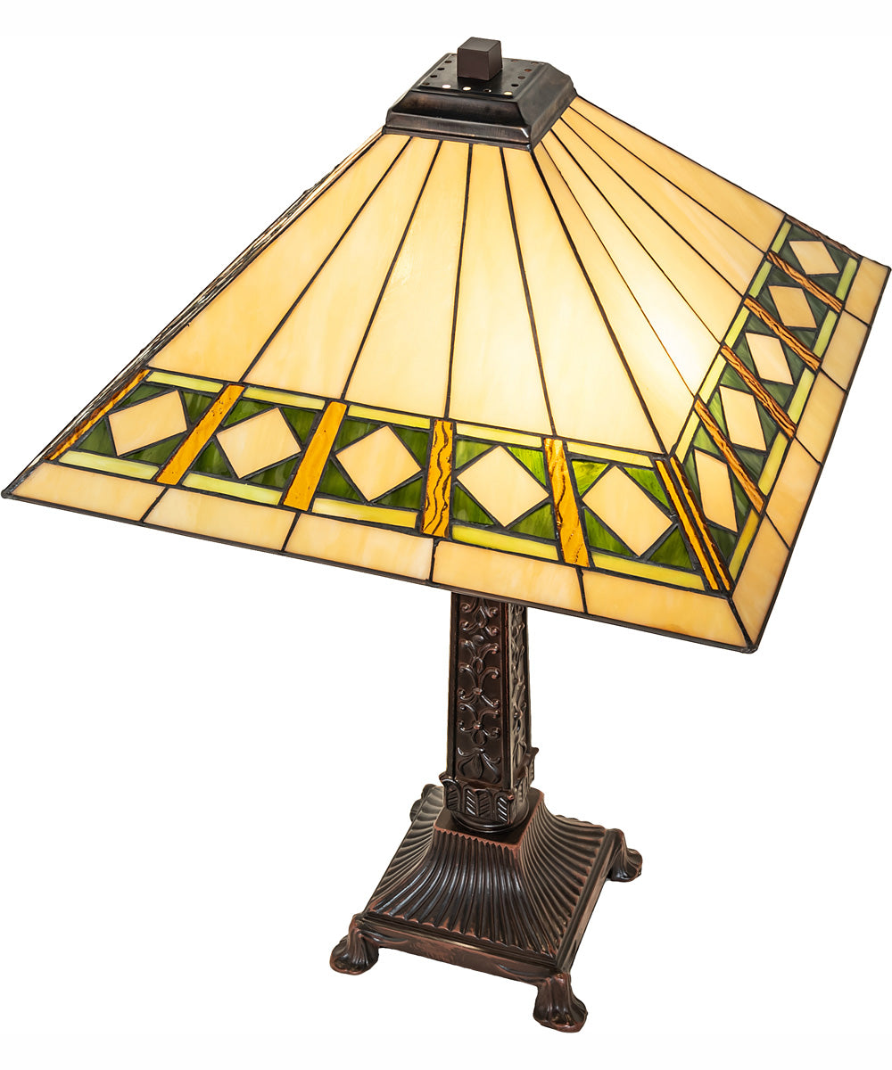 27" High Diamond Band Mission Table Lamp