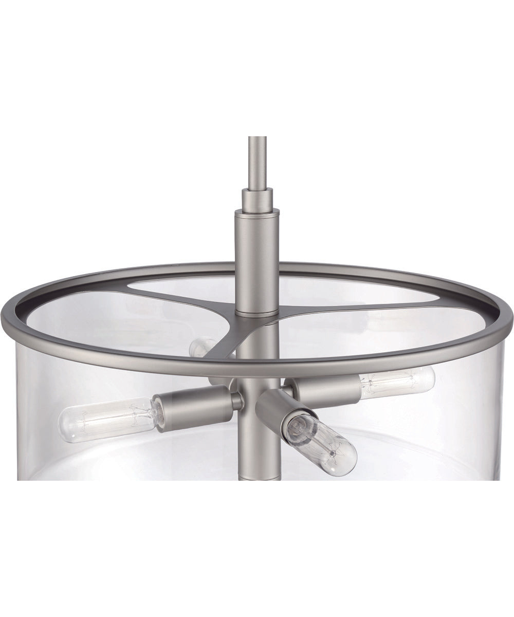 Hailie 4-Light Pendant Satin Nickel