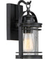 Booker Small 1-light Outdoor Wall Light Mystic Black