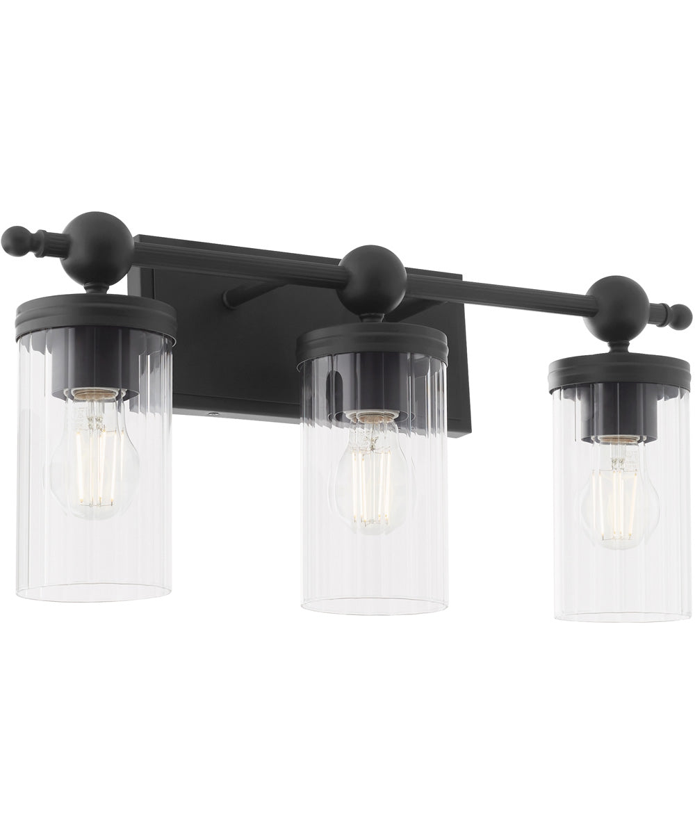 Tamara Day's Lee Boulevard 3-light Bath Vanity Light Matte Black