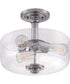 Dardyn 3-Light Convertible Semi Flush Brushed Polished Nickel
