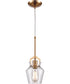 Caliper 6'' Wide 1-Light Mini Pendant - Satin Brass