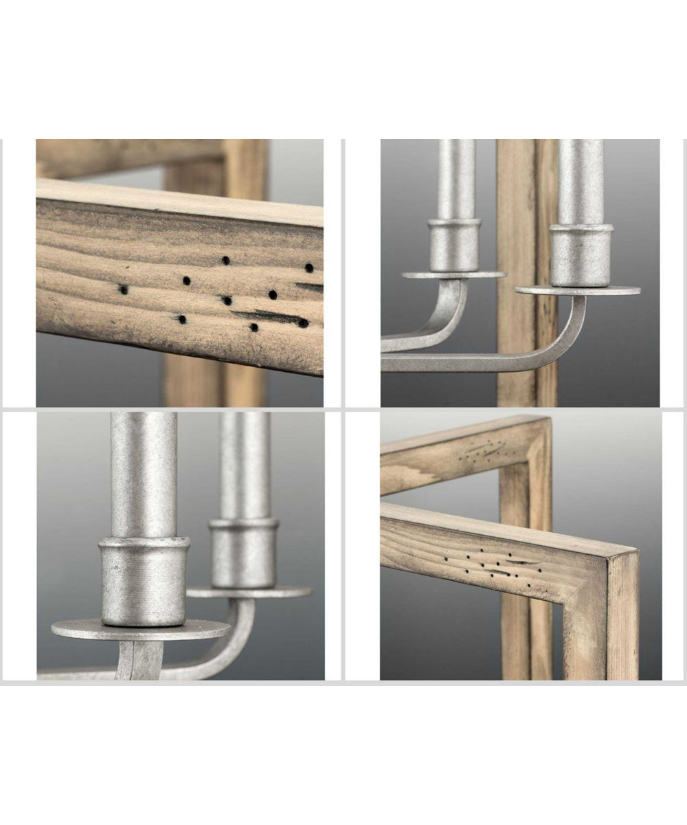 Turnbury 4-Light Coastal Chandelier Light Galvanized Finish