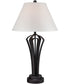 Celeste 1-Light Table Lamp Antique Black/Fabric Shade