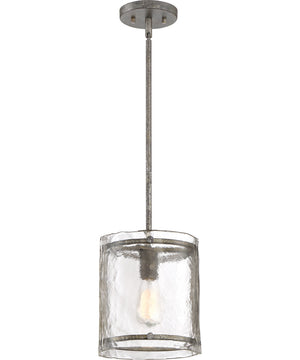 Fortress Small 1-light Mini Pendant Mottled Silver