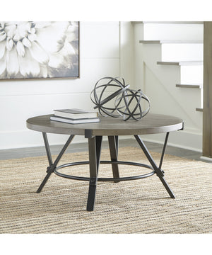 Zontini Round Cocktail Table Light Brown