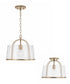 Madison 1-Light Dual-Mount Semi-Flush/Pendant Mount Aged Brass
