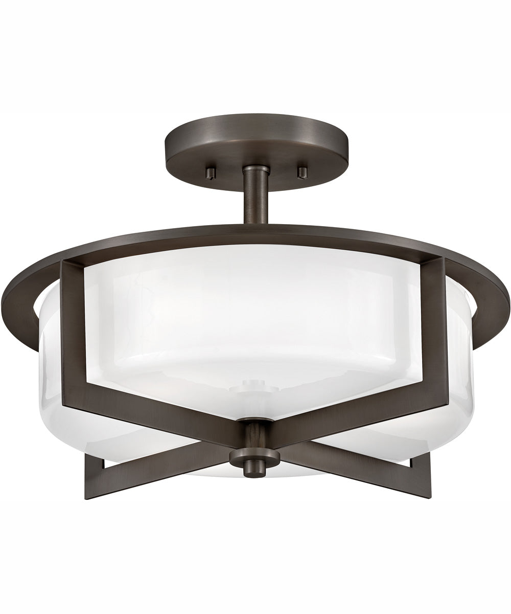 Baxley 3-Light Medium Semi-Flush Mount in Black Oxide