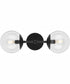 Atwell 2-Light Mid-Century Modern Wall Sconce Matte Black