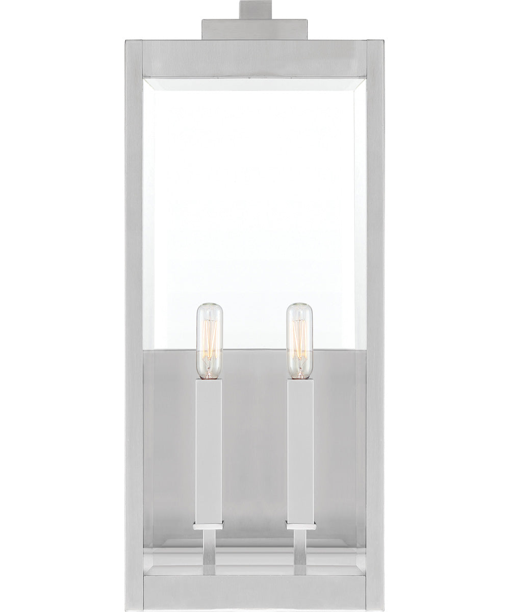 Westover Extra Large 2-light Outdoor Wall Light Stainless Steel