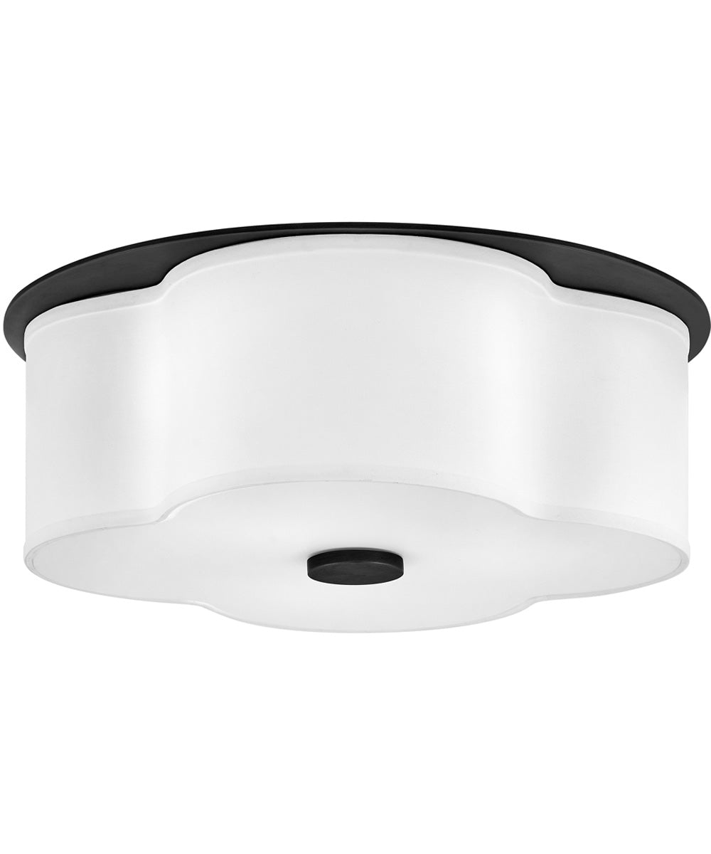 Delaney 3-Light Medium Flush Mount in Black
