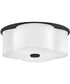 Delaney 3-Light Medium Flush Mount in Black