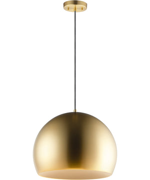 Palla 20 inch LED Pendant Satin Brass / Coffee