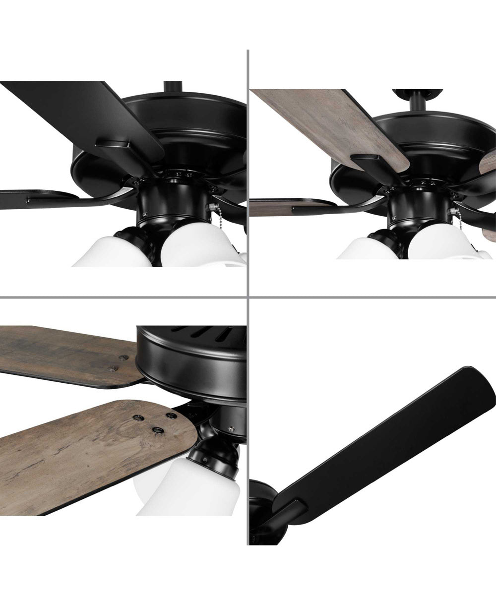 AirPro 52 in. 5-Blade Transitional Ceiling Fan with Light Matte Black