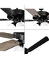 AirPro 52 in. 5-Blade Transitional Ceiling Fan with Light Matte Black