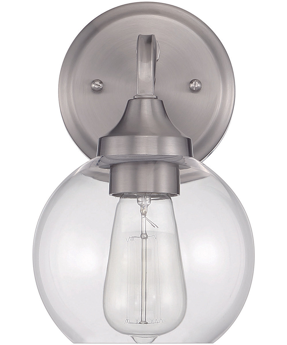 Glenda 1-Light Wall Sconce Brushed Polished Nickel