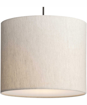 Markor 1-Light Ecru Linen Shade Transitional Pendant Brushed Nickel;Matte Black;Vintage Brass