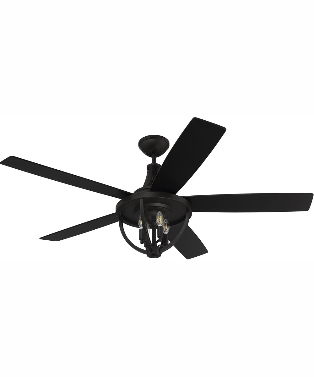 56" Nash 4-Light Indoor/Outdoor Ceiling Fan Flat Black